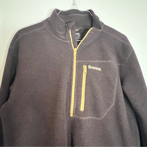Simms 1/2 Zip Pullover Fly Fishing 100% Polyester Sweater Men’s SP - Picture 2 of 9